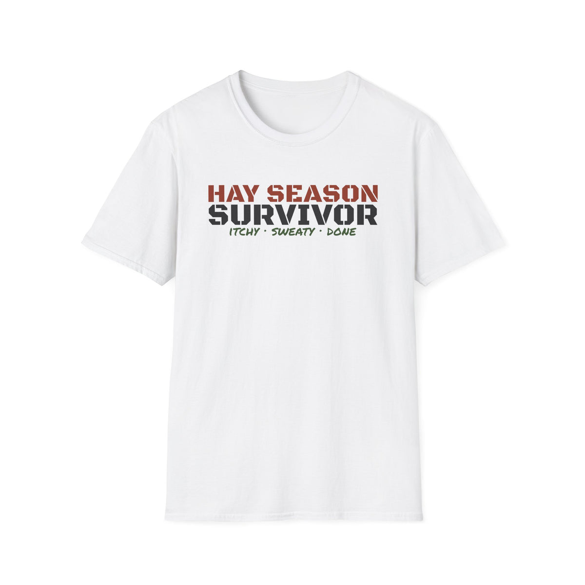Hay Season Survivor Funny Farm T-Shirt – Gifted Porch, view 1