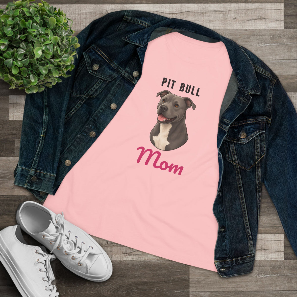 Pit Bull Dog Mom Women's Tee