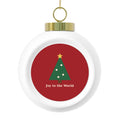 Joy to the World Glass Ball Ornament