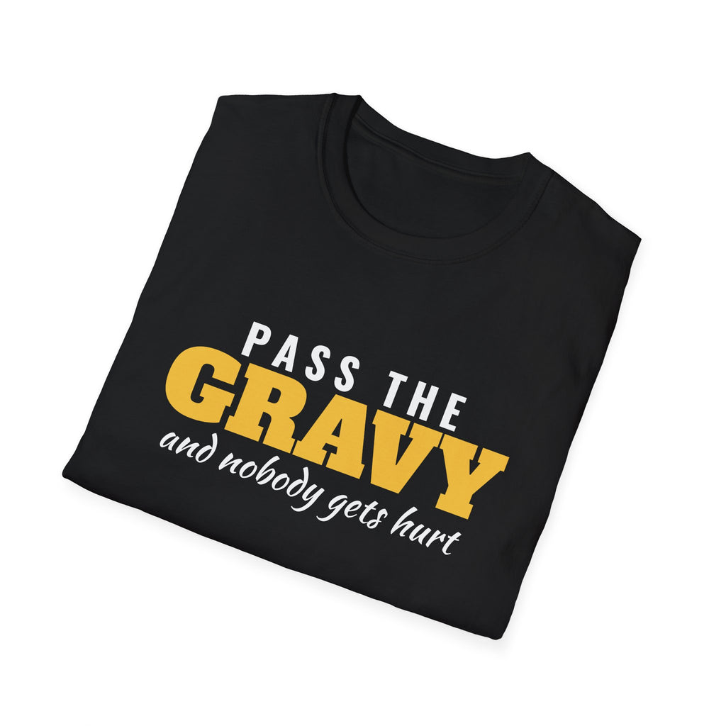 Pass The Gravy And Nobody Gets Hurt Thanksgiving T-Shirt – Gifted Porch, view 12