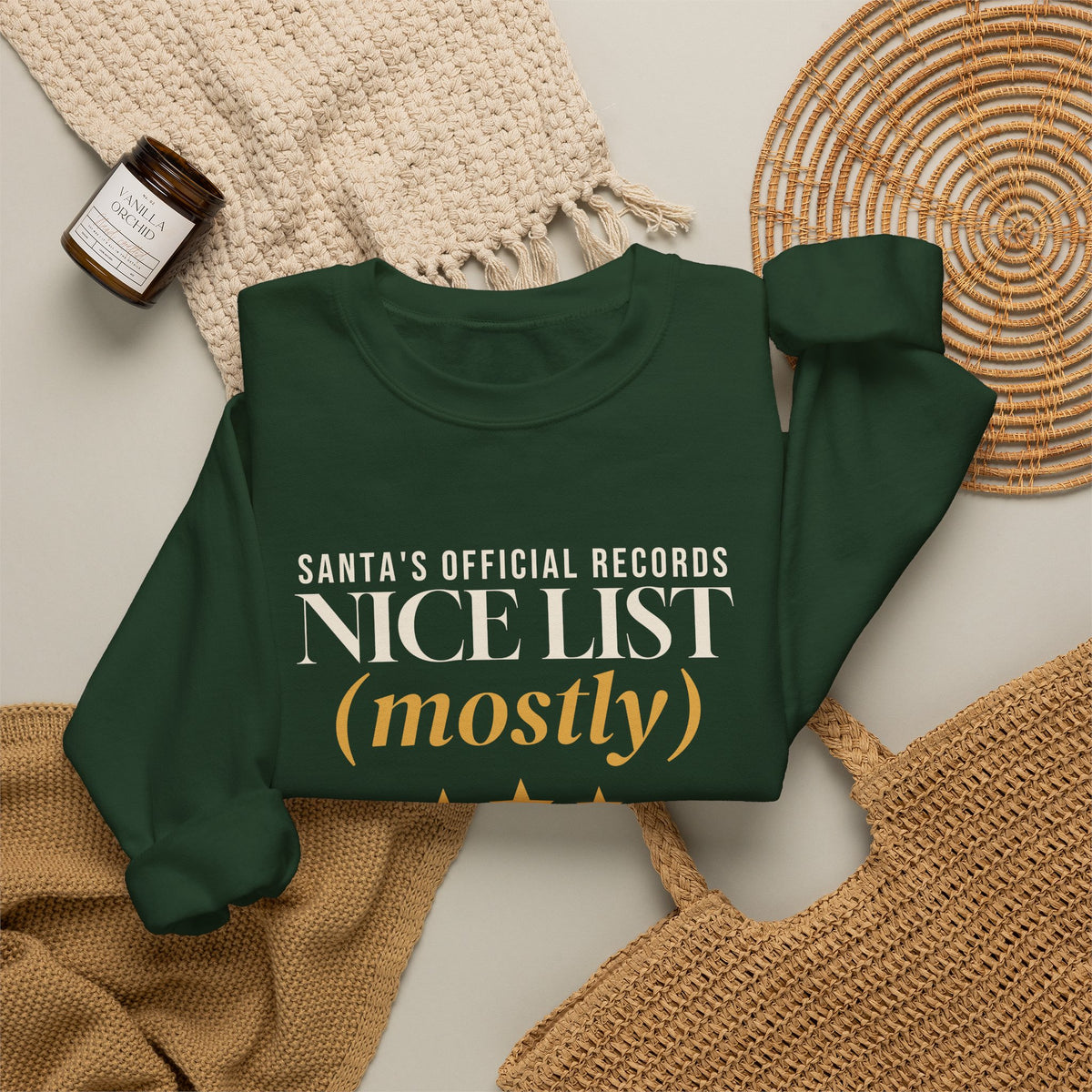 On the Nice List Mostly Sweatshirt