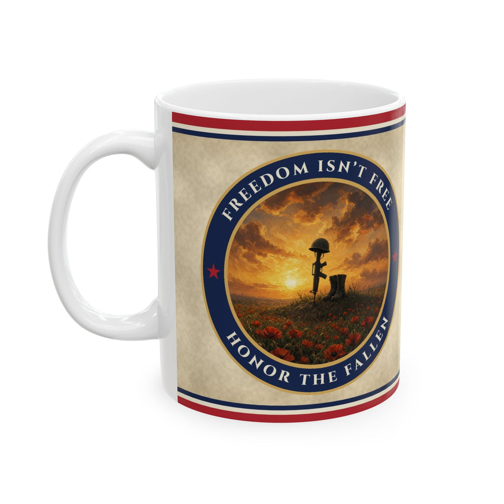 Freedom Isn't Free coffee mug – patriotic coffee mug by Gifted Porch