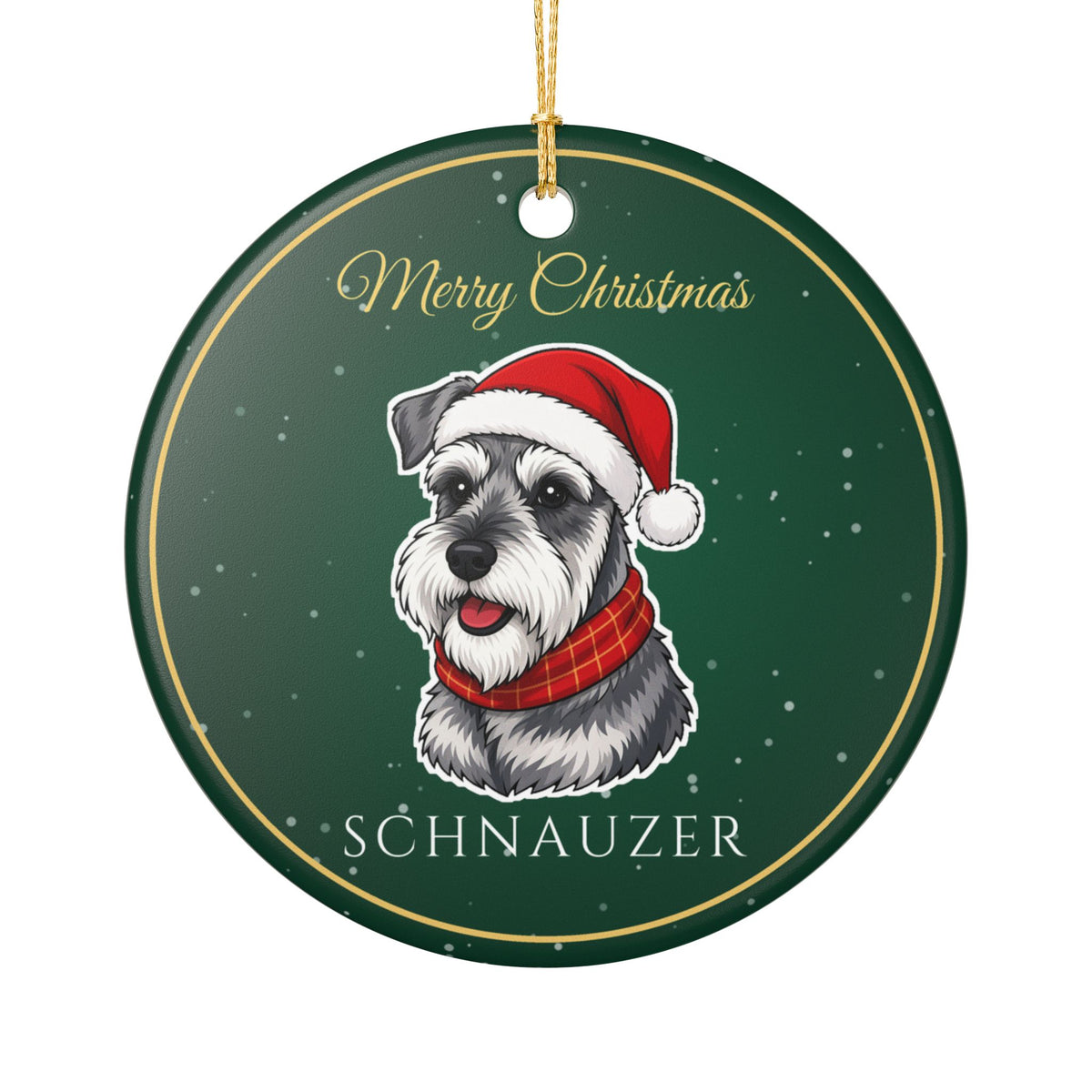 Miniature Schnauzer Dog Christmas Ornament