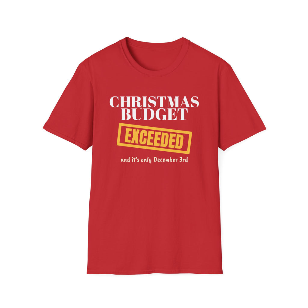 Christmas Budget Exceeded Funny Christmas Shopping T-Shirt – Gifted Porch, view 4