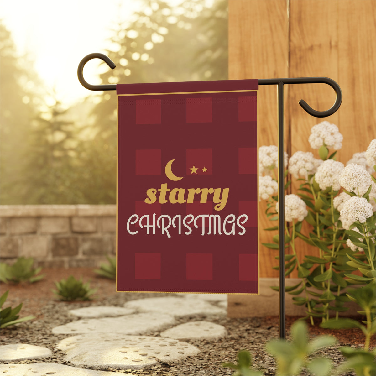 Starry Christmas Garden Flag