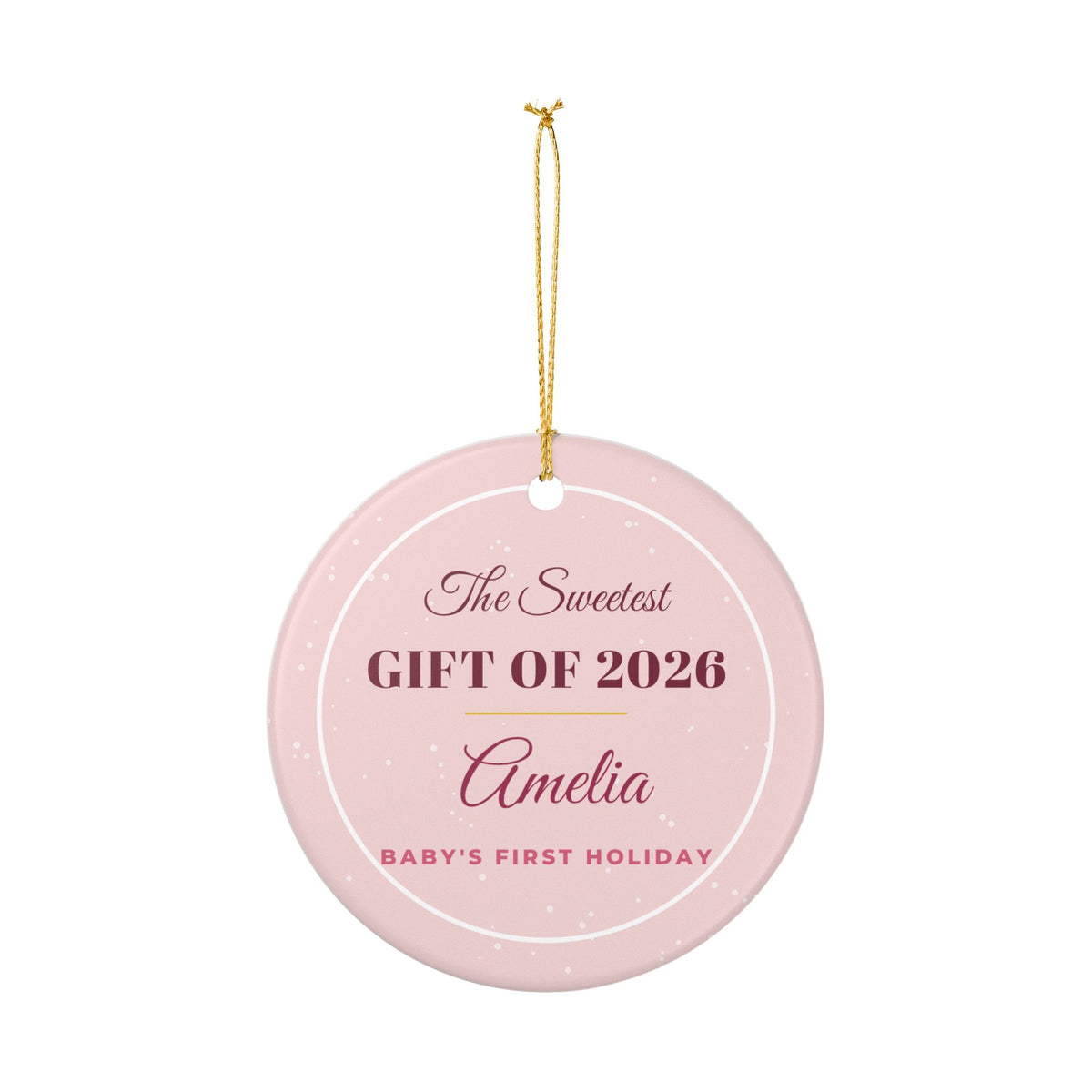 The Sweetest Gift Of 2026 Personalized Baby Name Ornament – Gifted Porch, view 7