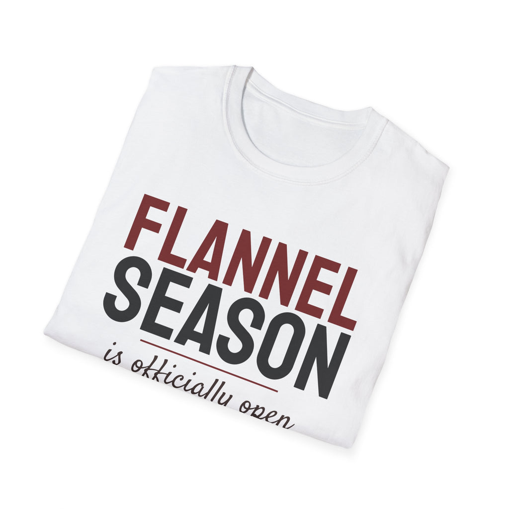 Flannel Season Is Open Fall T-Shirt – Gifted Porch, view 9
