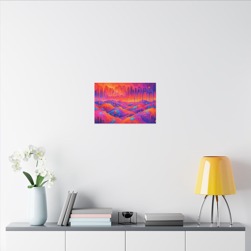 Melting Sunset Abstract Canvas Wall Art – unique art gift, photo 6