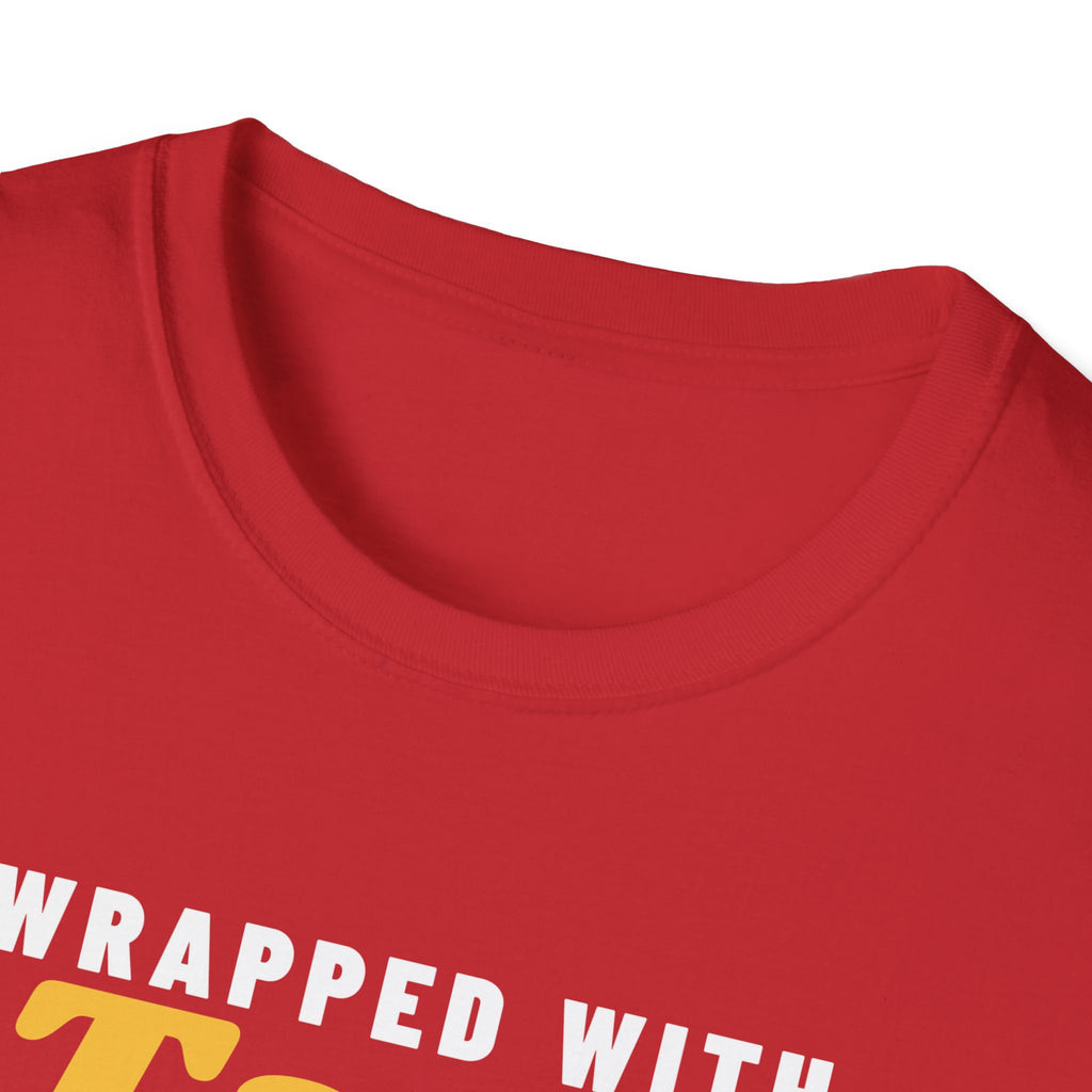 Wrapped With Tape And Hope Christmas Gift Wrapping T-Shirt – Gifted Porch, view 15