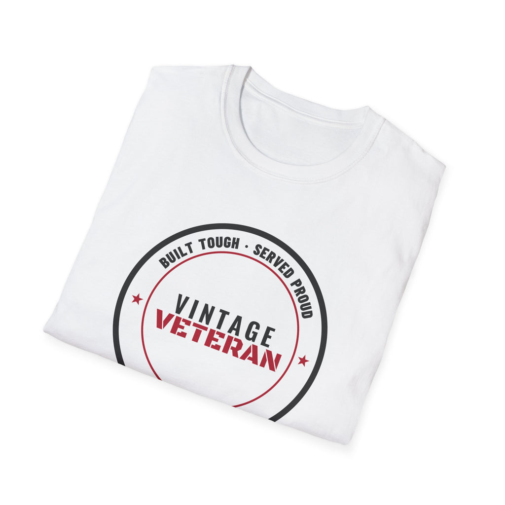 Vintage Veteran Built Tough Served Proud T-Shirt – Gifted Porch, view 5