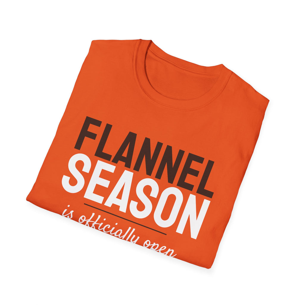 Flannel Season Is Open Fall T-Shirt – Gifted Porch, view 18