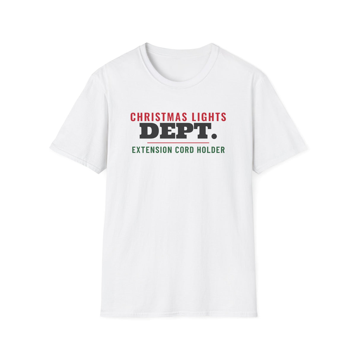 Christmas Lights Dept Extension Cord Holder Matching T-Shirt – Gifted Porch, view 1