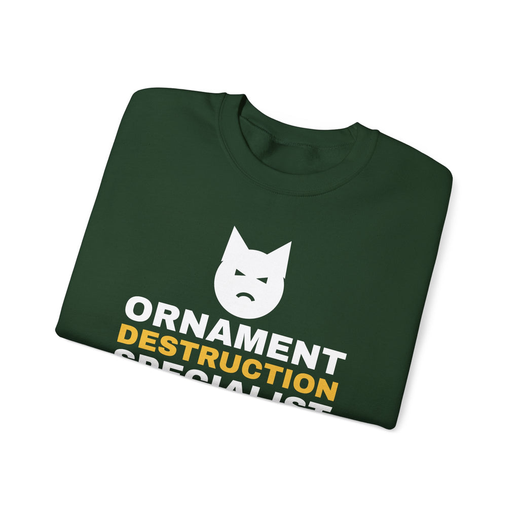 Ornament Destruction Specialist Sweatshirt – gift for Cat Moms, photo 12