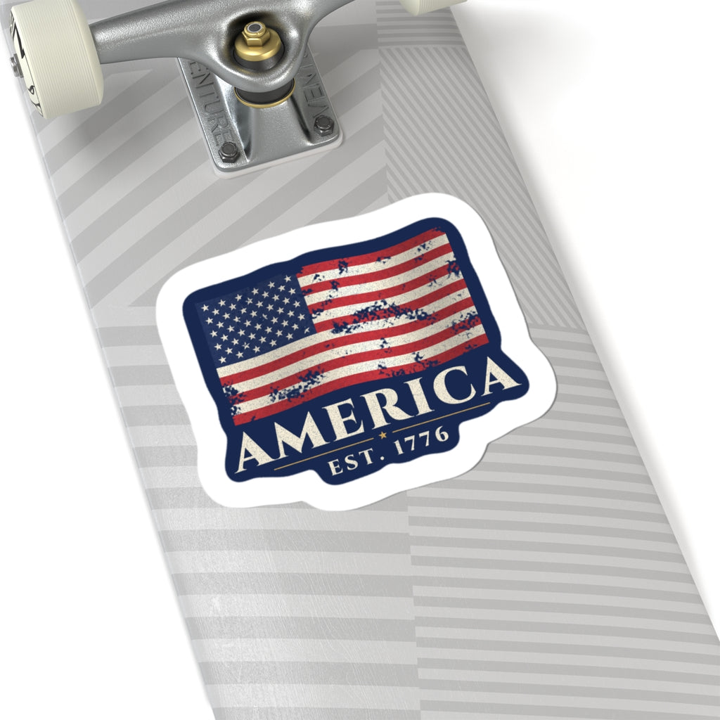 Vintage American Flag Sticker