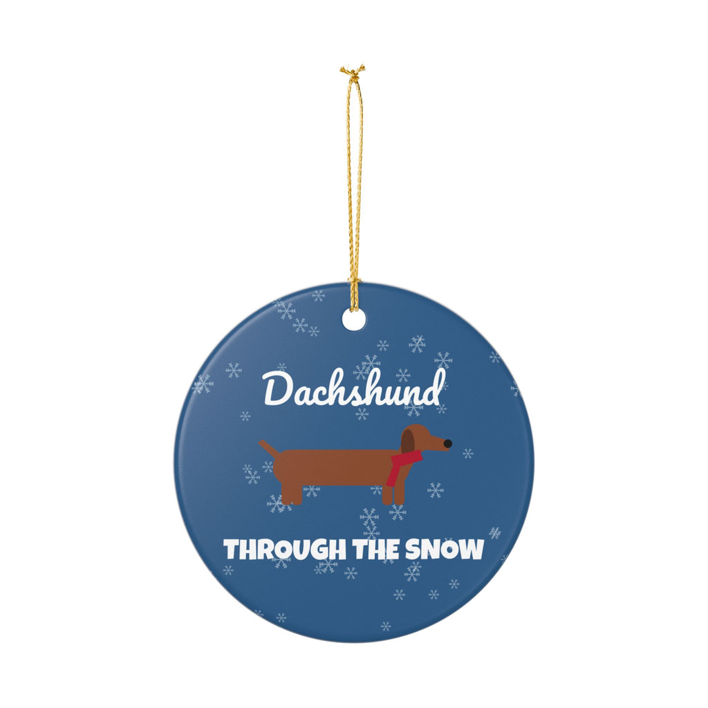 Dachshund Through The Snow Christmas Ornament Ceramic Wiener Dog Lover Gift – Gifted Porch