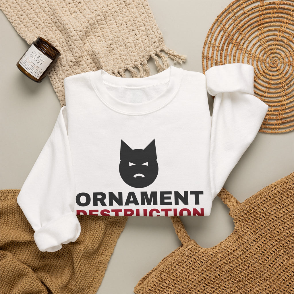 Ornament Destruction Specialist Sweatshirt – gift for Cat Moms, photo 7