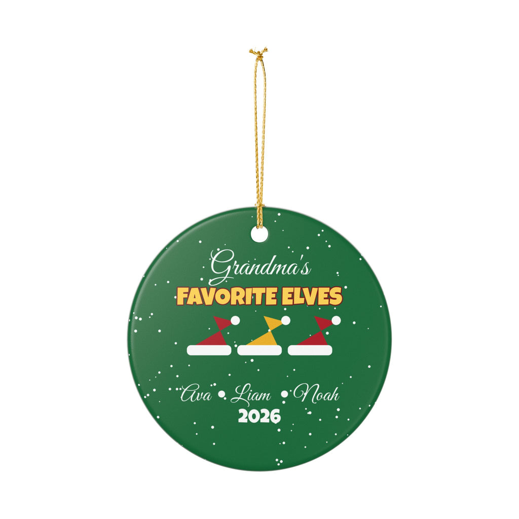 Grandma's Favorite Elves Personalized Ornament – Gifted Porch, view 4