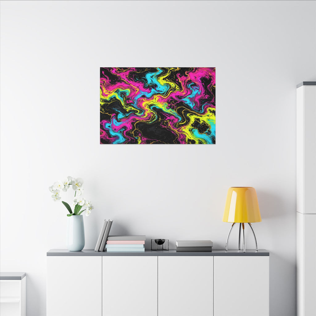 Neon Marble Abstract Canvas Wall Art – unique art gift, photo 12