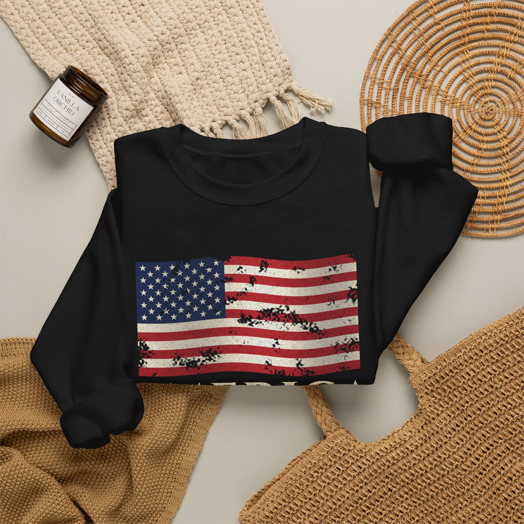 Vintage American Flag Sweatshirt – patriotic gift, photo 6