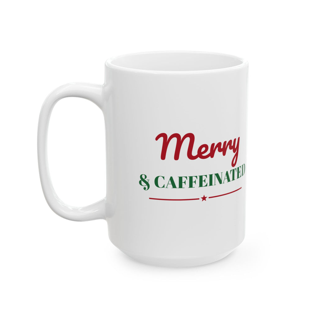 Merry And Caffeinated Christmas Mug Holiday Coffee Gift – Gifted Porch, view 7