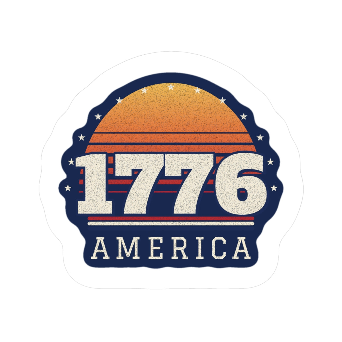 Retro 1776 Sunset Sticker