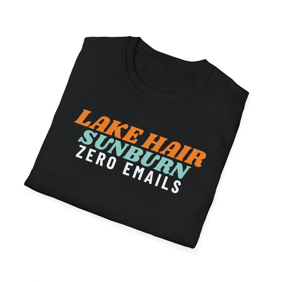 Lake Hair Sunburn Zero Emails Summer Lake Life T-Shirt – Gifted Porch, view 8