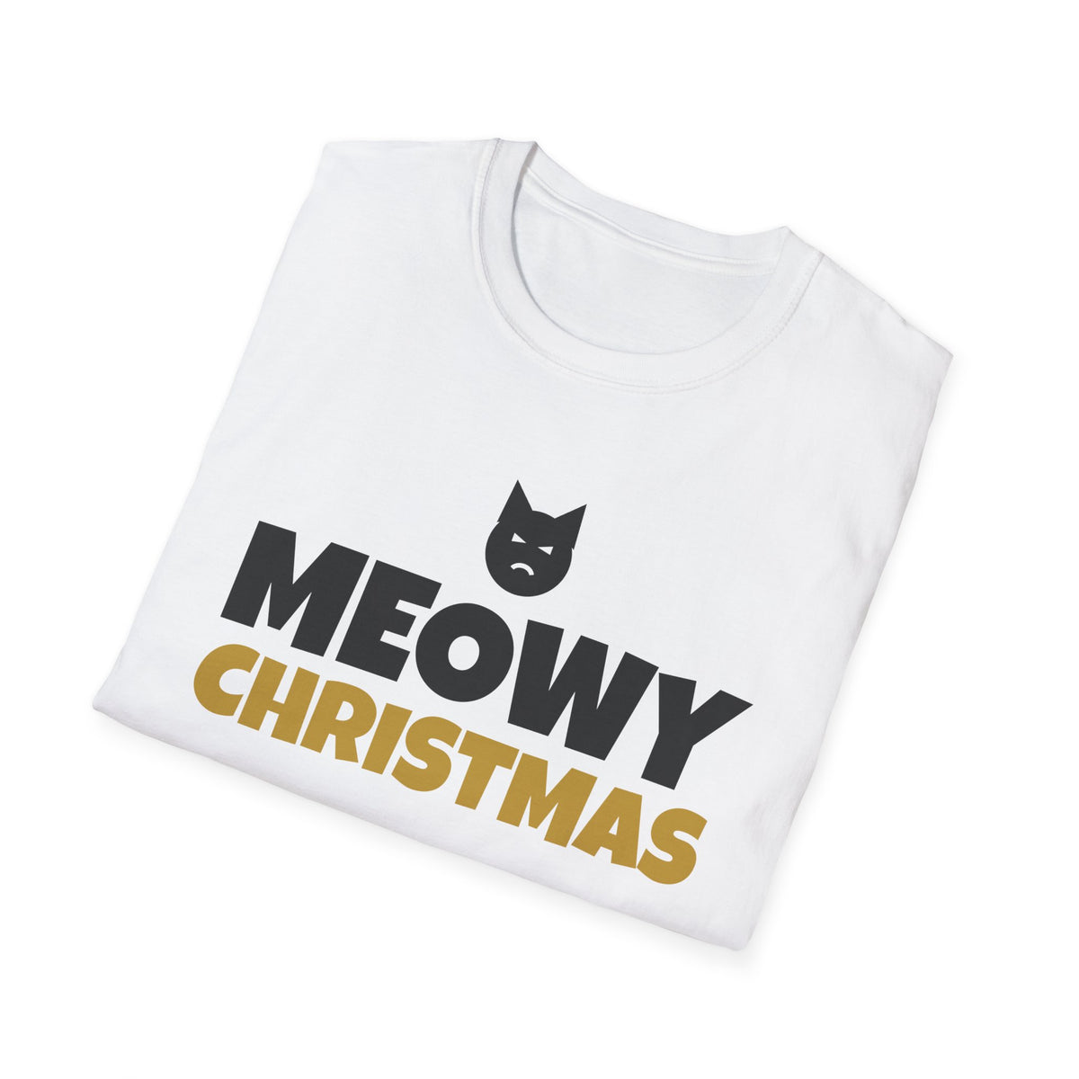 Meowy Christmas Funny Cat T-Shirt Cat Lover Holiday Gift Tee – Gifted Porch