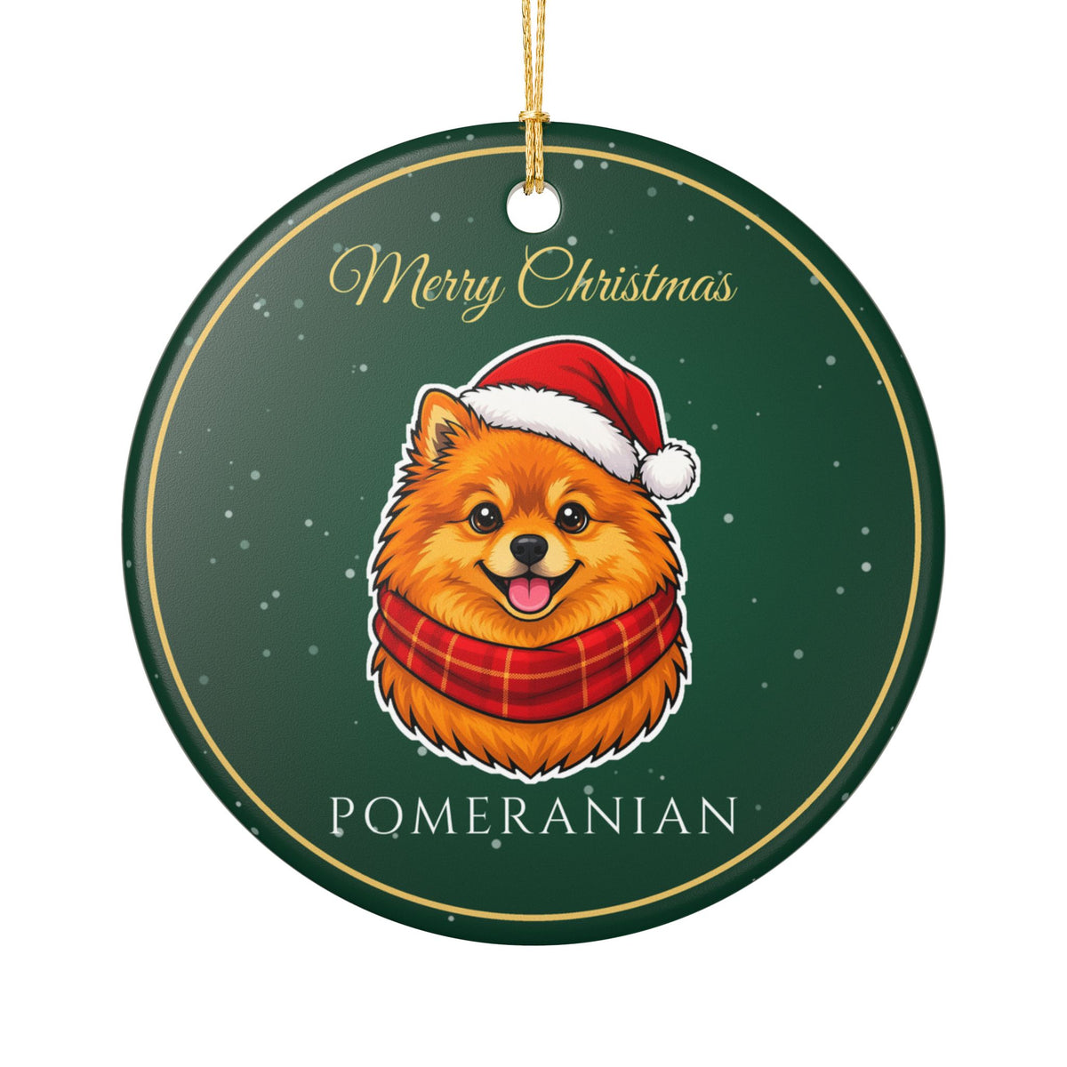 Pomeranian Dog Christmas Ornament