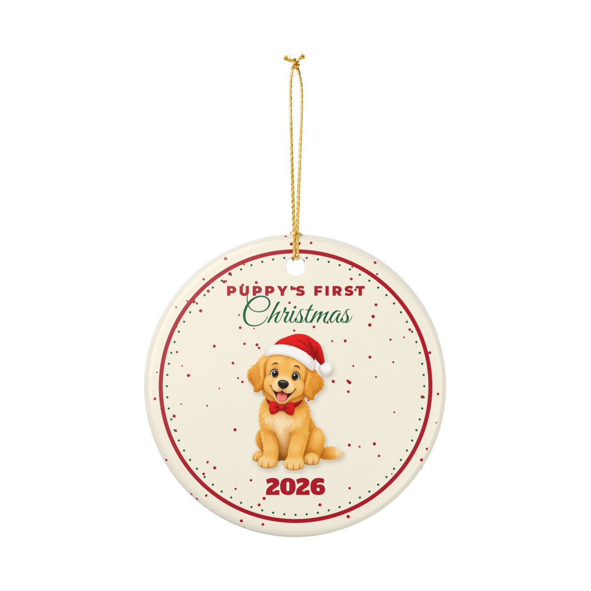 Puppy's First Christmas 2026 Dog Christmas Ornament – Gifted Porch, view 7