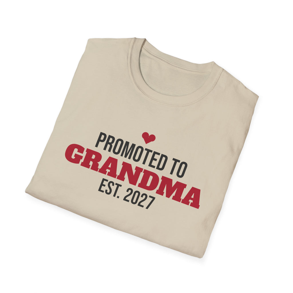 Promoted To Grandma Est 2027 T-Shirt Pregnancy Announcement New Grandma Tee – Gifted Porch