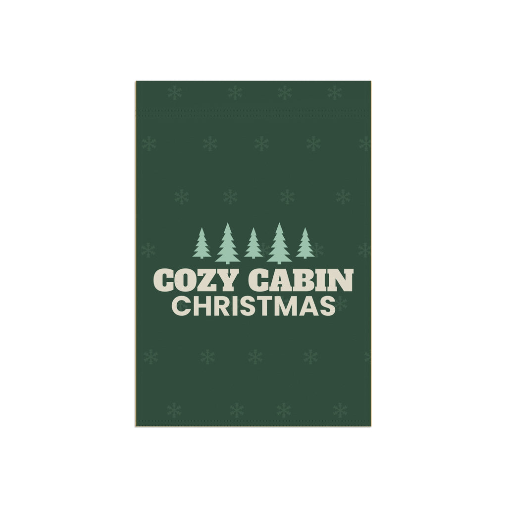 Cozy Cabin Christmas Garden Flag