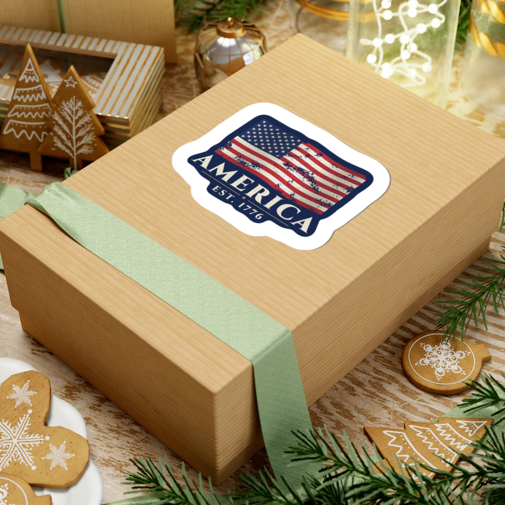 Vintage American Flag Sticker