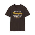 First Thanksgiving As A Family Of Three 2026 T-Shirt – Gifted Porch, view 6