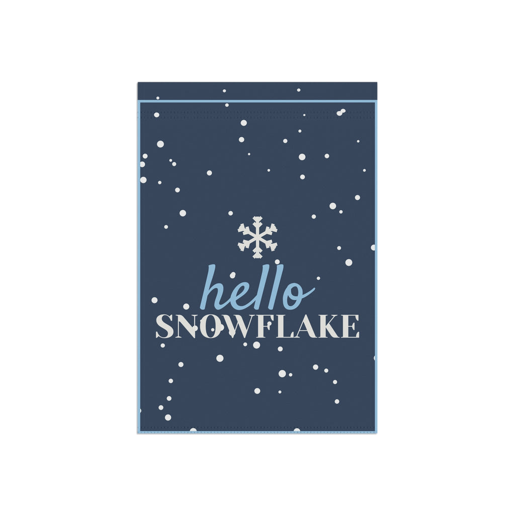 Hello Snowflake Garden Flag