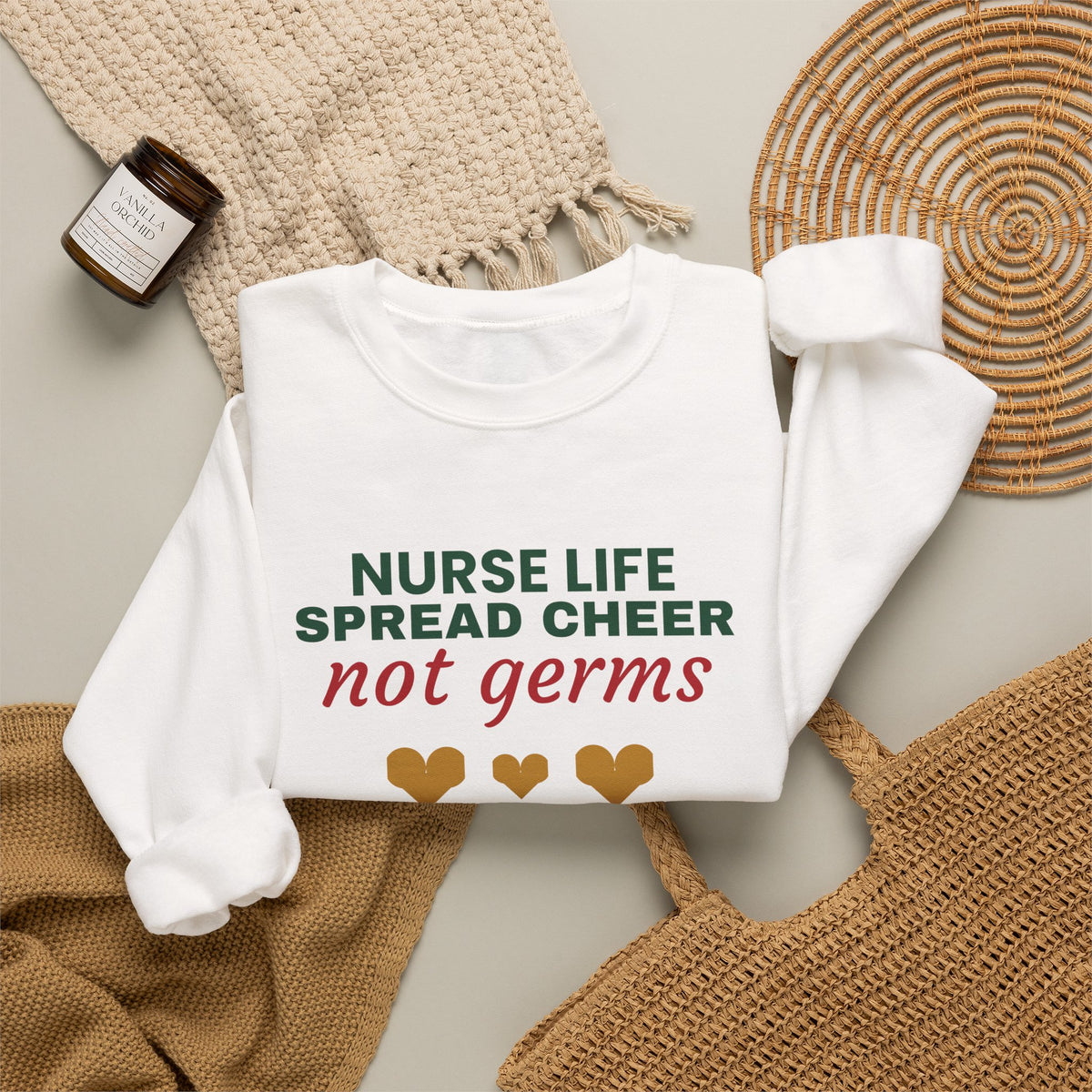 Spread Cheer Not Germs Christmas Sweatshirt