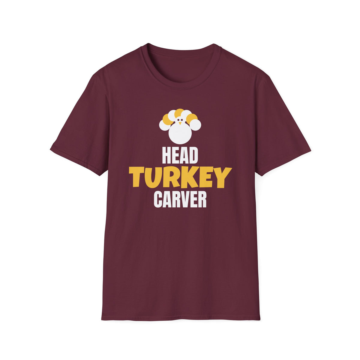 Head Turkey Carver Funny Thanksgiving T-Shirt – Gifted Porch, view 5