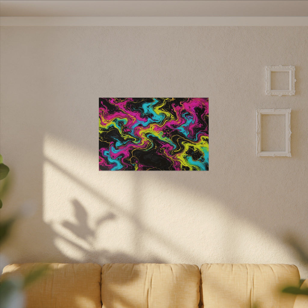 Neon Marble Abstract Canvas Wall Art – unique art gift, photo 11