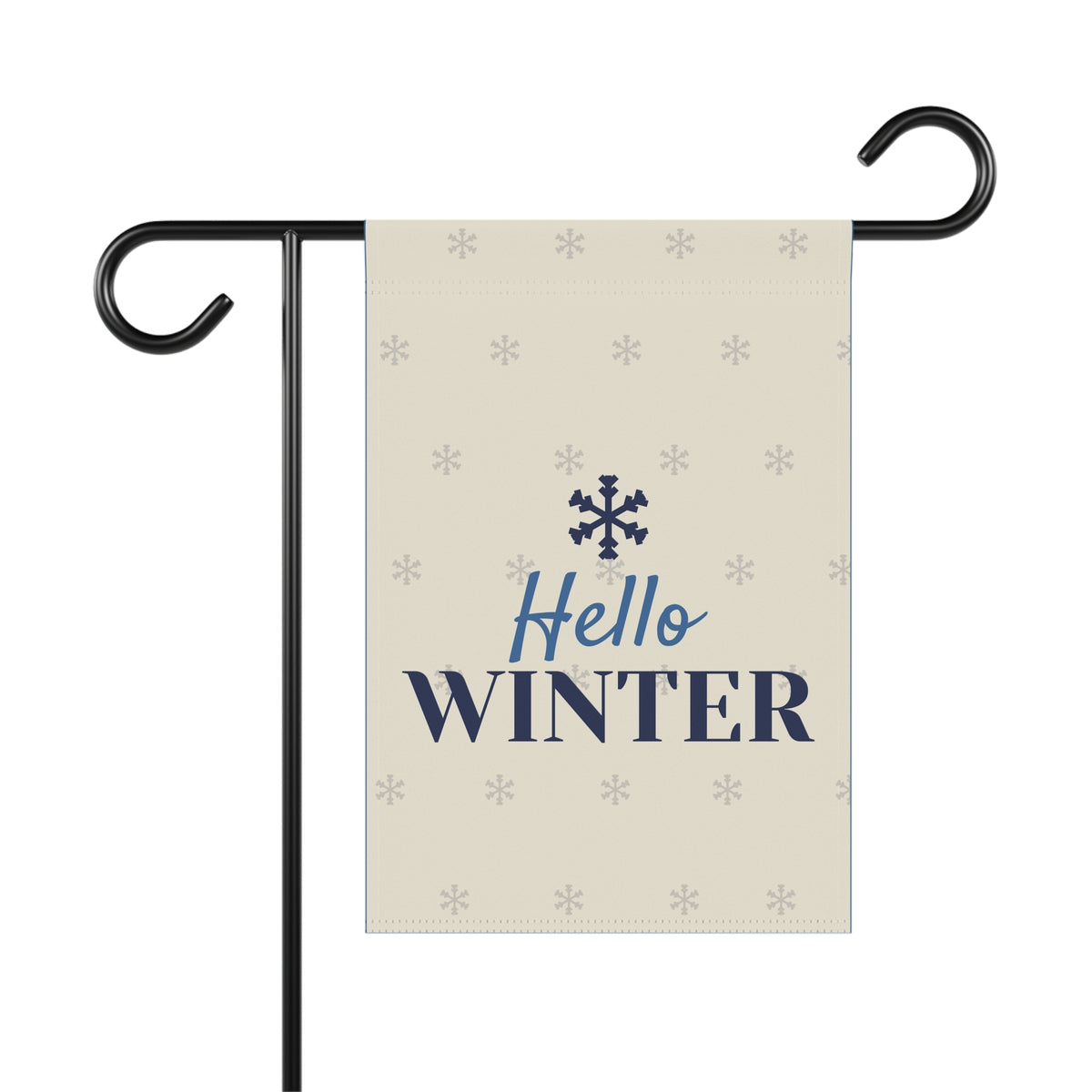 Hello Winter Garden Flag