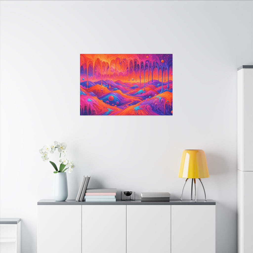 Melting Sunset Abstract Canvas Wall Art – unique art gift, photo 12