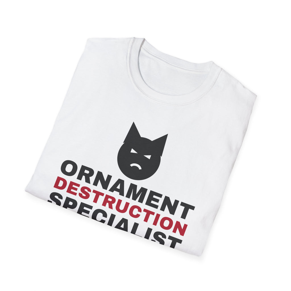 Ornament Destruction Specialist Cat Christmas Tree T-Shirt – Gifted Porch, view 7