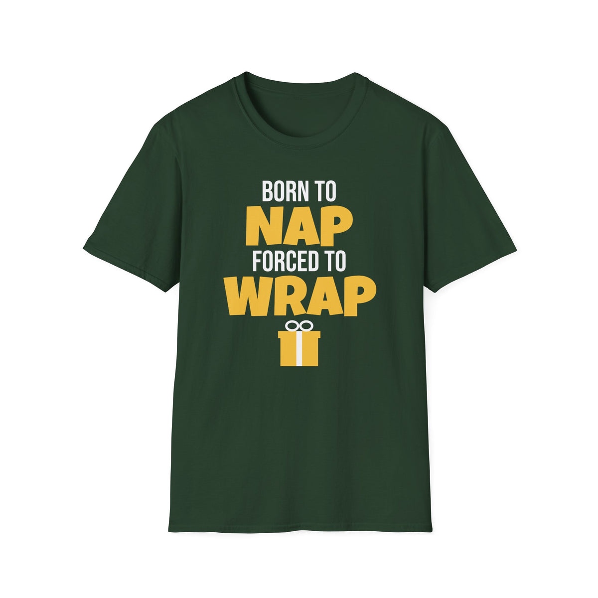 Born To Nap Forced To Wrap Funny Christmas T-Shirt – Gifted Porch, view 3