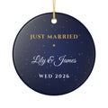 Wedding Year 2026 Personalized Ornament Just Married Names – Gifted Porch, view 2