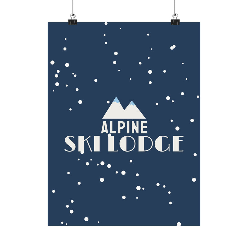 Alpine Ski Lodge Poster