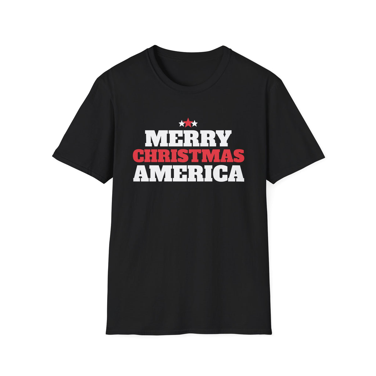 Merry Christmas America Patriotic Christmas T-Shirt USA Holiday Gift Tee – Gifted Porch