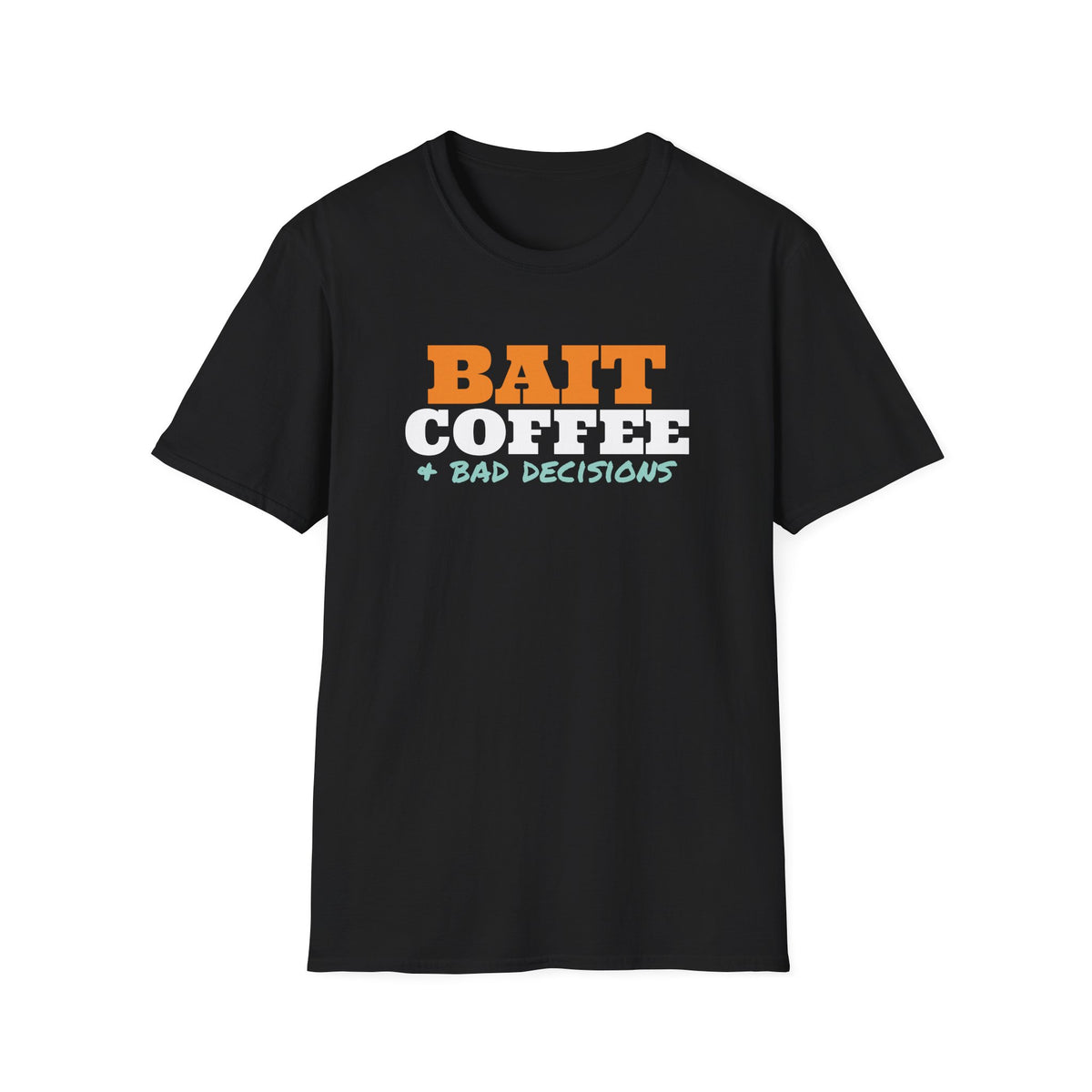 Bait Coffee And Bad Decisions Funny Fishing T-Shirt – Gifted Porch, view 2