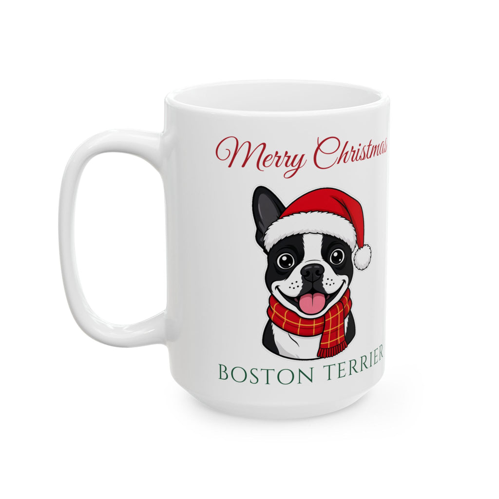 Boston Terrier Dog Christmas Mug