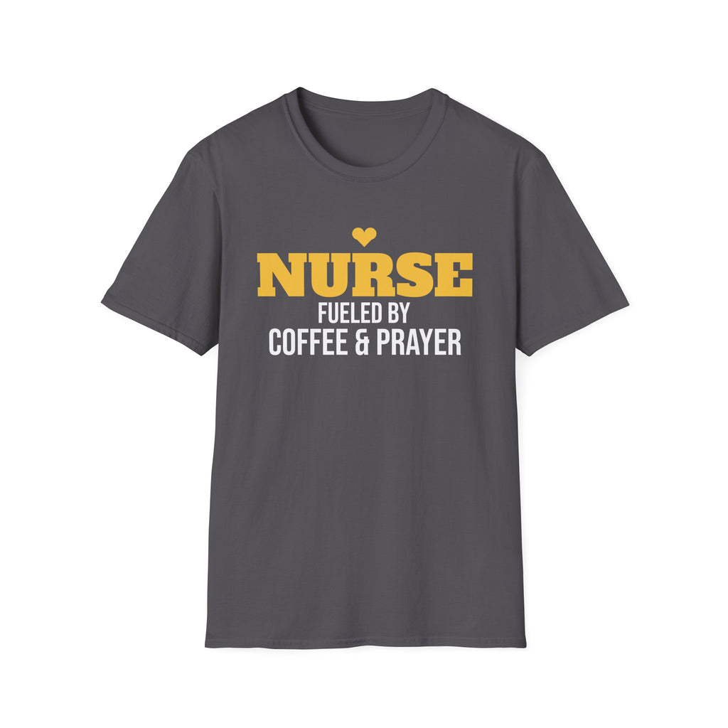 Nurse Fueled By Coffee And Prayer T-Shirt Christian Nurse Gift Tee – Gifted Porch