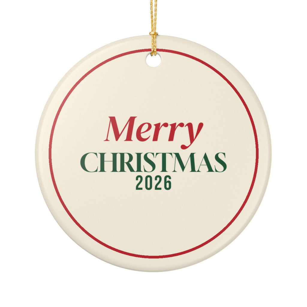 Merry Christmas 2026 Ornament