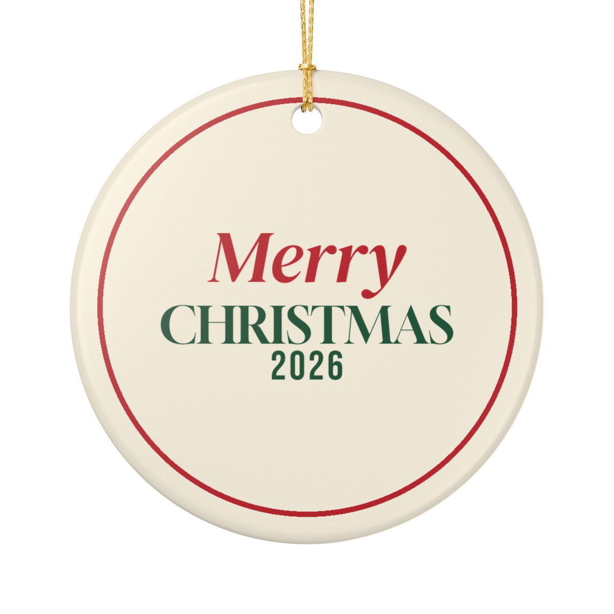 Merry Christmas 2026 Ornament