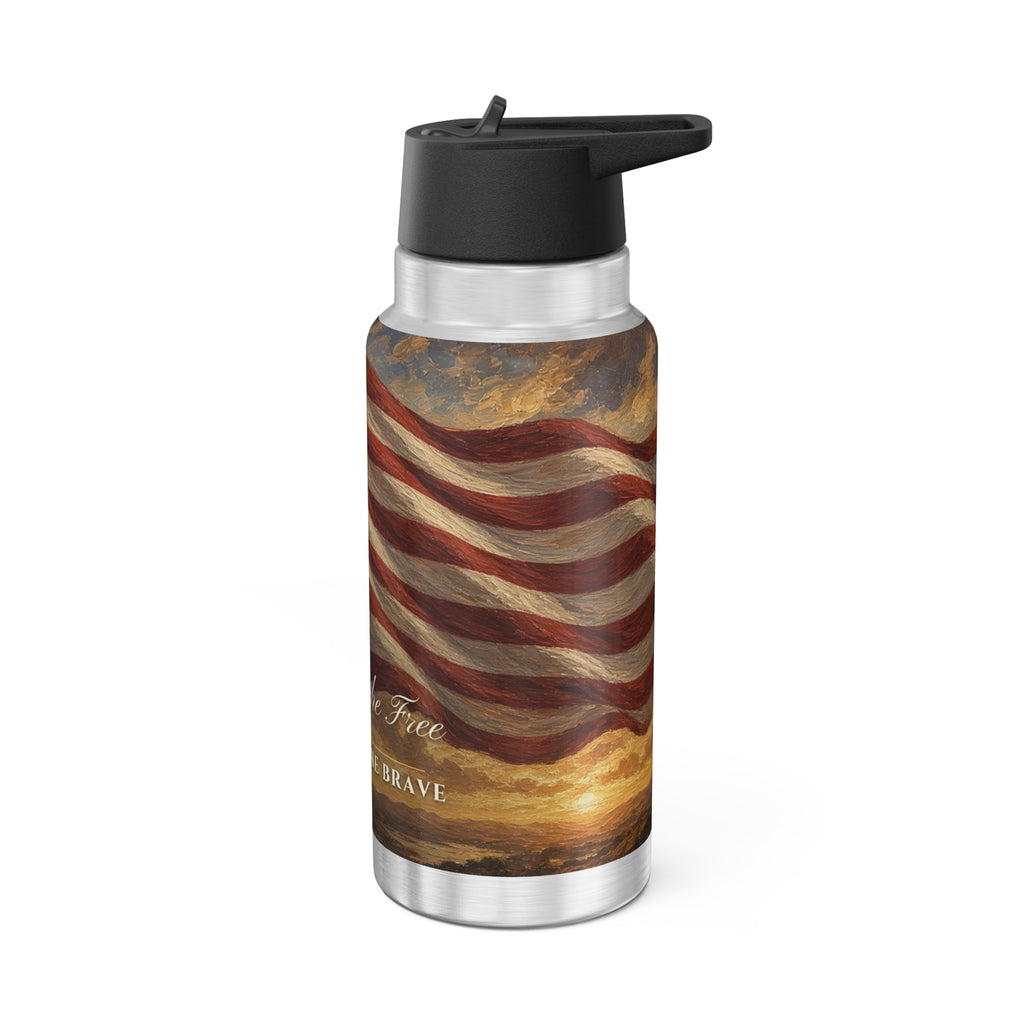 Land of the Free Flag 32oz Tumbler